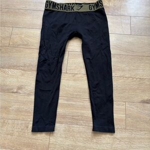 Gymshark Black and Gold Waistband Leggings